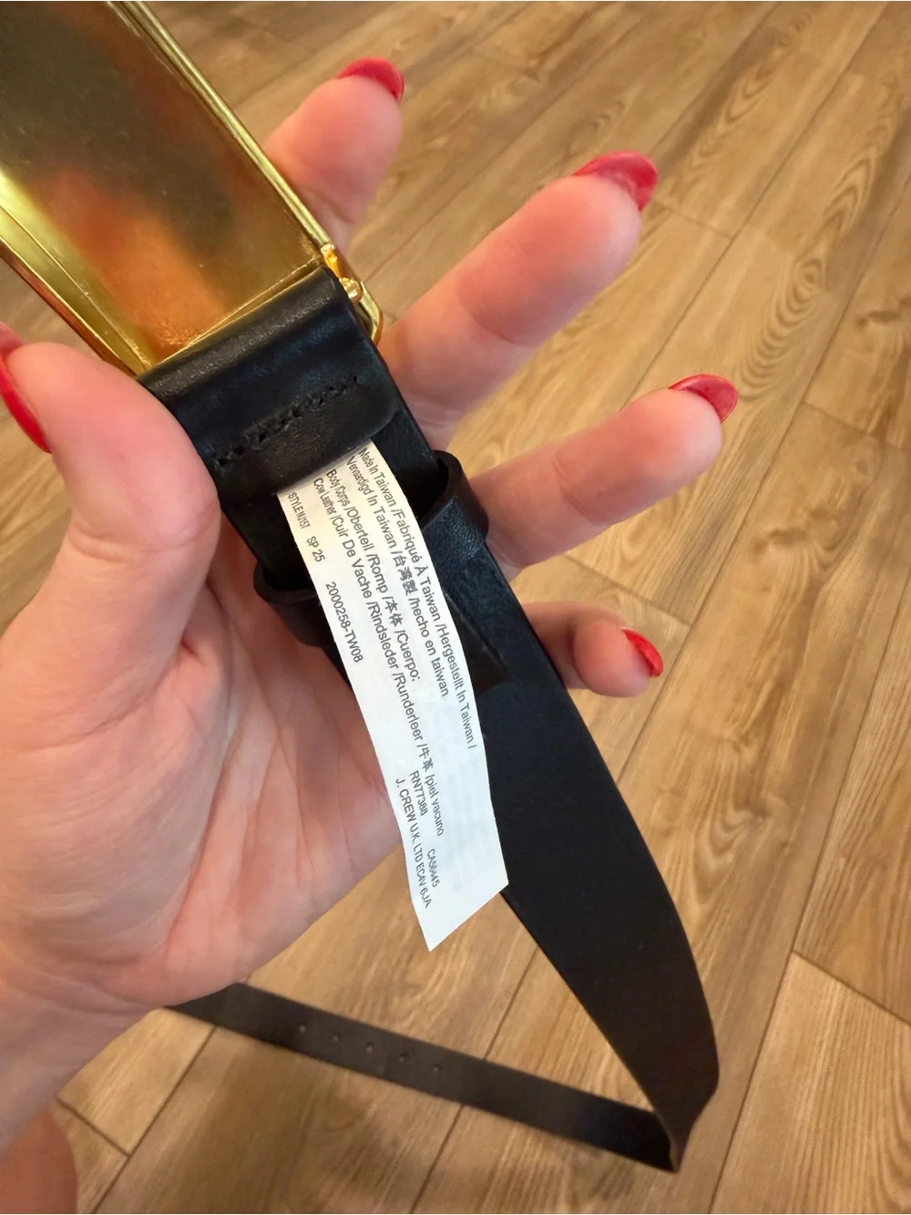 MADEWELL Black Belt with Gold Buckle